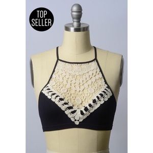 Black Crochet Bralette